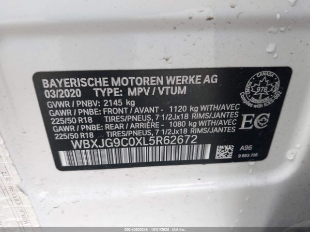 2020 BMW X1 WBXJG9C0XL5R62672 Photo 8
