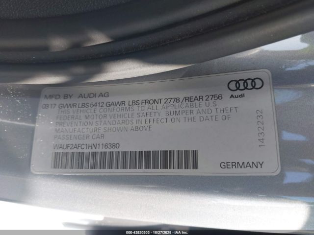 2017 AUDI A6 WAUF2AFC1HN116380 Photo 8
