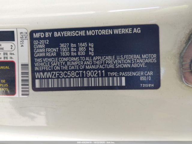 2012 MINI COOPER CLUBMAN WMWZF3C58CT190211 Photo 8