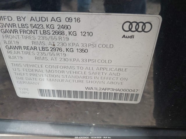 2017 AUDI Q5 WA1L2AFP3HA060047 Photo 8