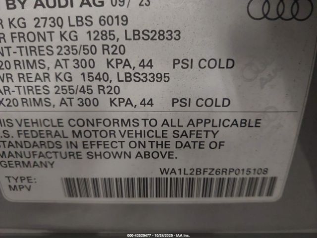 2024 AUDI Q4 E-TRON WA1L2BFZ6RP015108 Photo 8