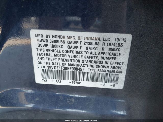 2014 ACURA ILX 19VDE1F38EE008459 Photo 8
