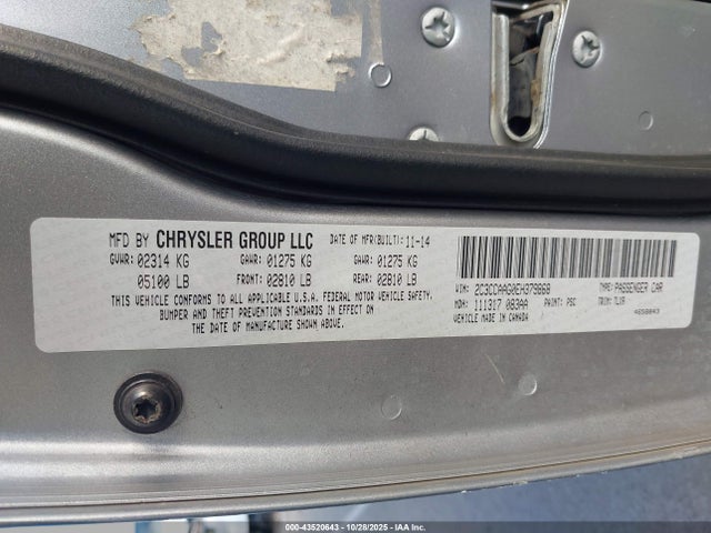 2014 CHRYSLER 300 2C3CCAAG0EH379868 Photo 8