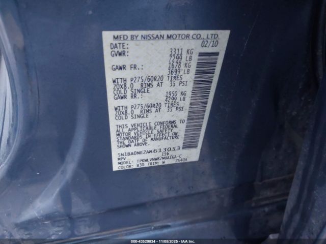 2010 NISSAN ARMADA 5N1BA0NE2AN613053 Photo 8