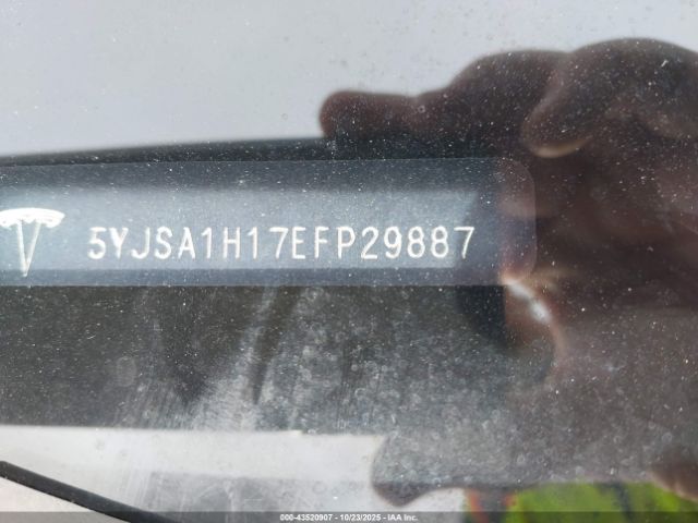 2014 TESLA MODEL S 5YJSA1H17EFP29887 Photo 8