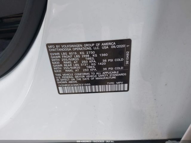 2021 VOLKSWAGEN ATLAS 1V2HR2CA3MC531995 Photo 8