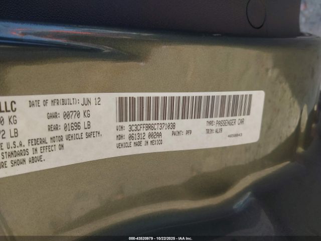 2012 FIAT 500 3C3CFFBR6CT371038 Photo 8