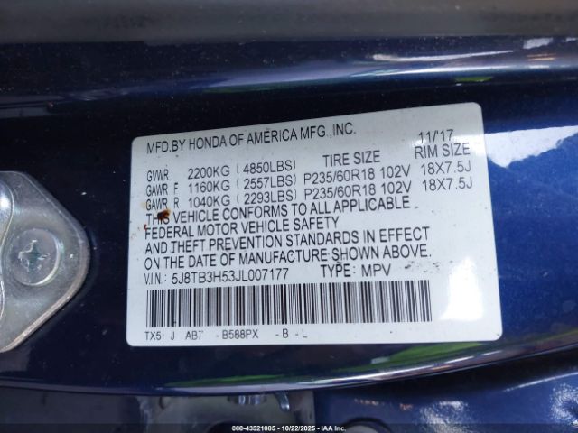 2018 ACURA RDX 5J8TB3H53JL007177 Photo 8