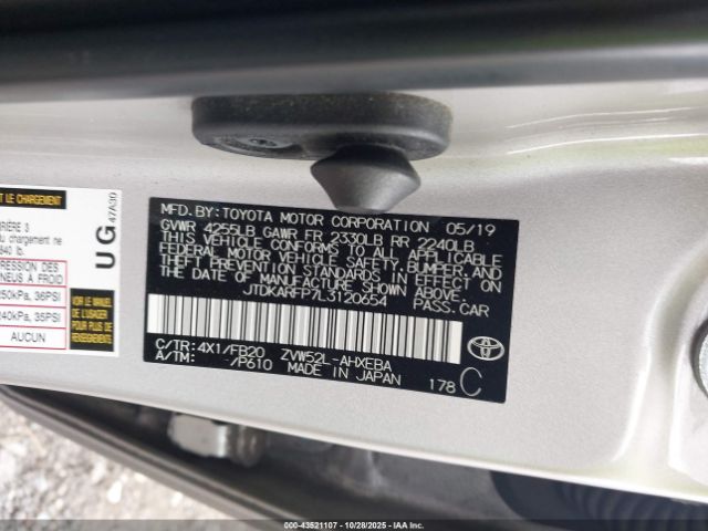2020 TOYOTA PRIUS PRIME JTDKARFP7L3120654 Photo 8