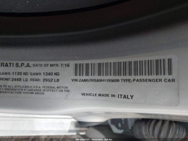 2017 MASERATI GHIBLI ZAM57RSA9H1195609 Photo 8