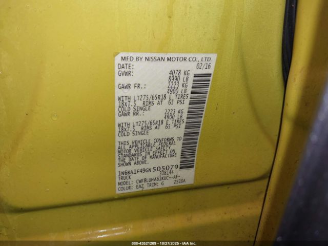 2016 NISSAN TITAN XD 1N6BA1F49GN505079 Photo 8