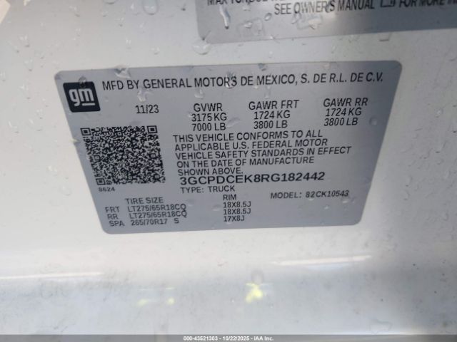 2024 CHEVROLET SILVERADO 1500 3GCPDCEK8RG182442 Photo 8