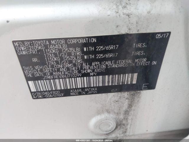 2017 TOYOTA RAV4 JTMBFREVXHJ710299 Photo 8