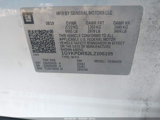 2020 CADILLAC XT6 1GYKPDRS2LZ106105 Photo 8