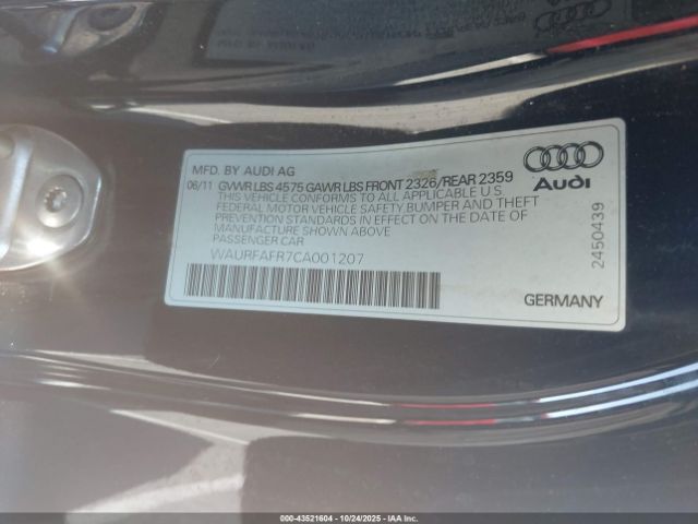 2012 AUDI A5 WAURFAFR7CA001207 Photo 8