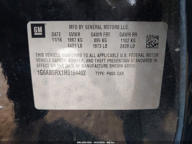 2017 CADILLAC ATS 1G6AB5RX1H0164402 Photo 8