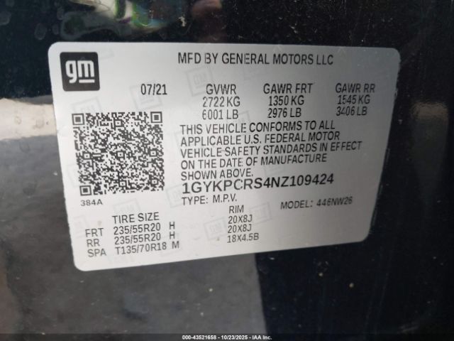 2022 CADILLAC XT6 1GYKPCRS4NZ109424 Photo 8