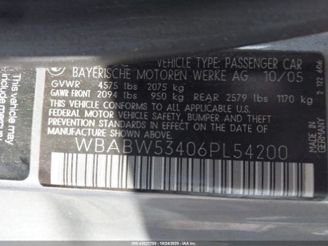 2006 BMW 330CI WBABW53406PL54200 Photo 8