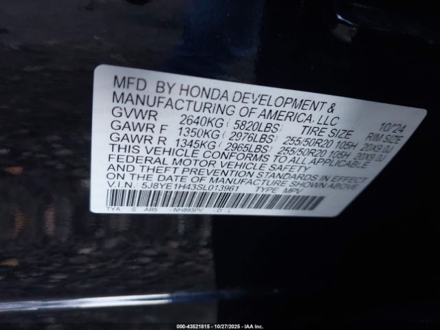 2025 ACURA MDX 5J8YE1H43SL013961 Photo 8