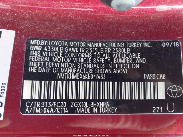 2019 TOYOTA C-HR NMTKHMBX6KR072483 Photo 8