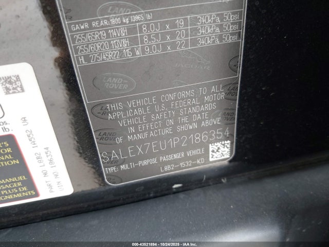 SALEX7EU1P2186354 Land Rover Defender 110 X