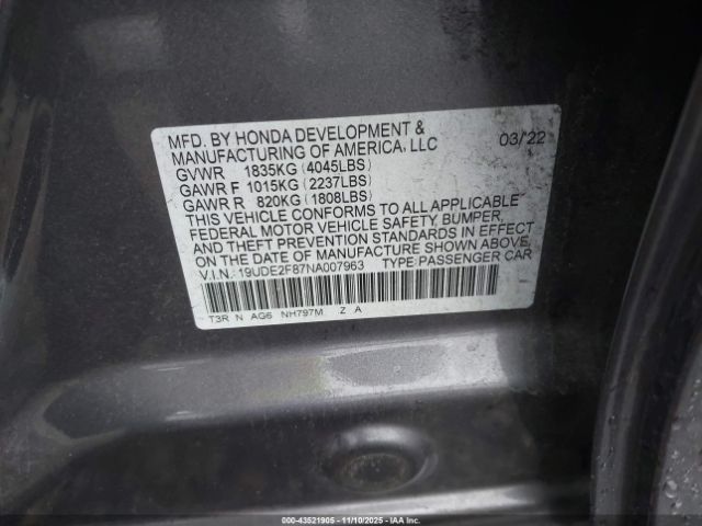 2022 ACURA ILX 19UDE2F87NA007963 Photo 8