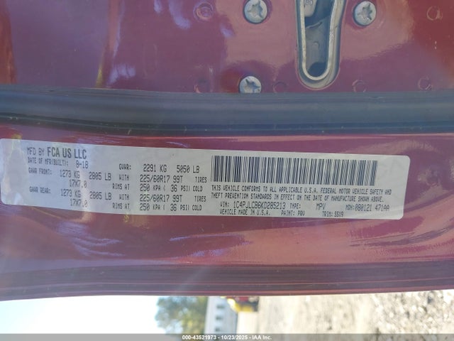 1C4PJLCB6KD285213 Jeep Cherokee Latitude Fwd