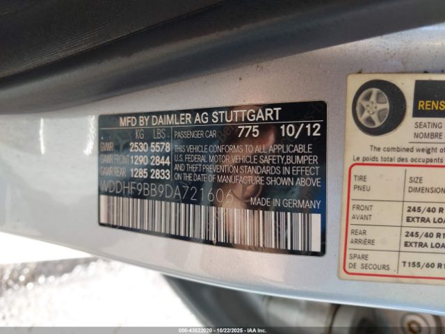 2013 MERCEDES-BENZ E 550 WDDHF9BB9DA721606 Photo 8