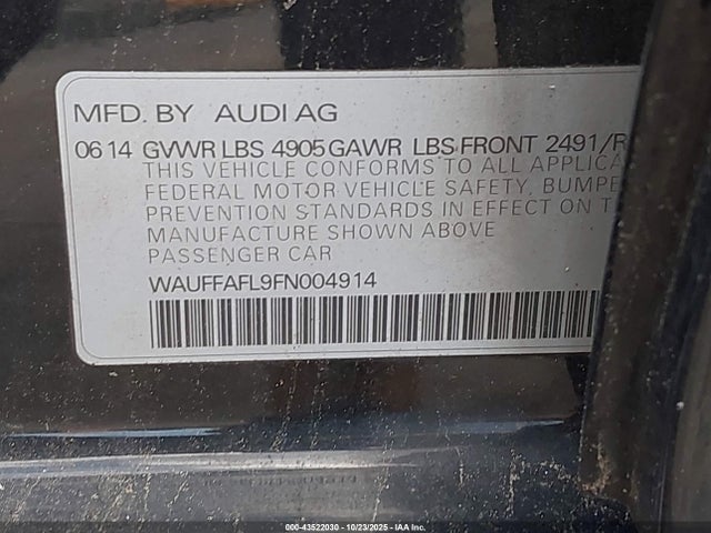 2015 AUDI A4 WAUFFAFL9FN004914 Photo 8