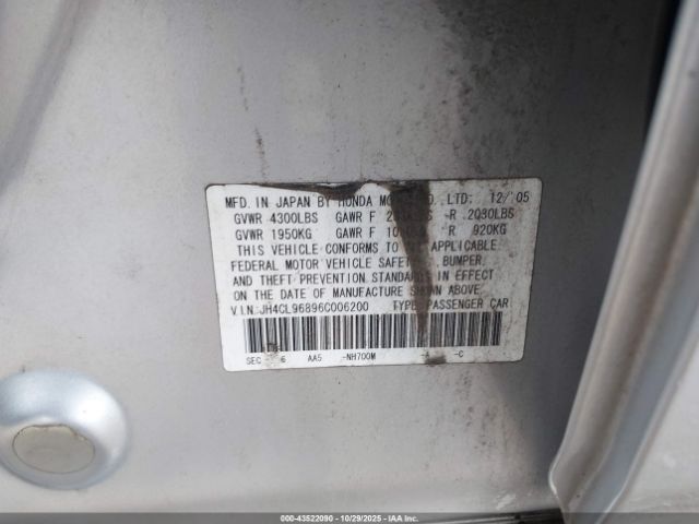 2006 ACURA TSX JH4CL96896C006200 Photo 8