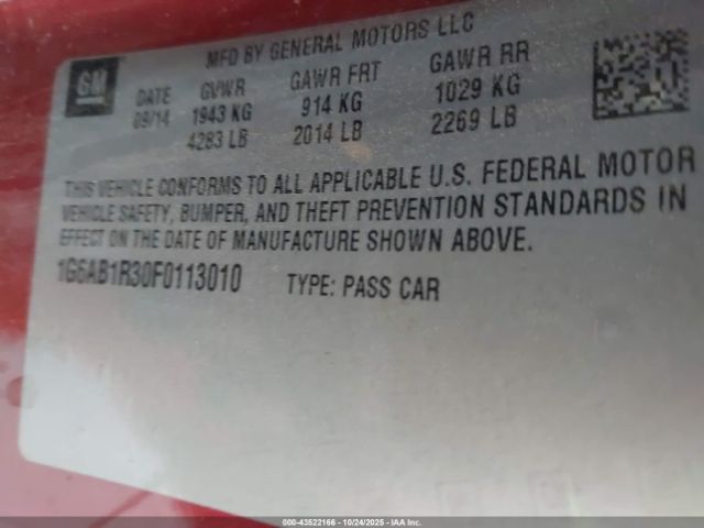 2015 CADILLAC ATS 1G6AB1R30F0113010 Photo 8