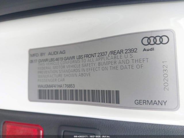 2017 AUDI A4 WAUGMAF41HA176853 Photo 8