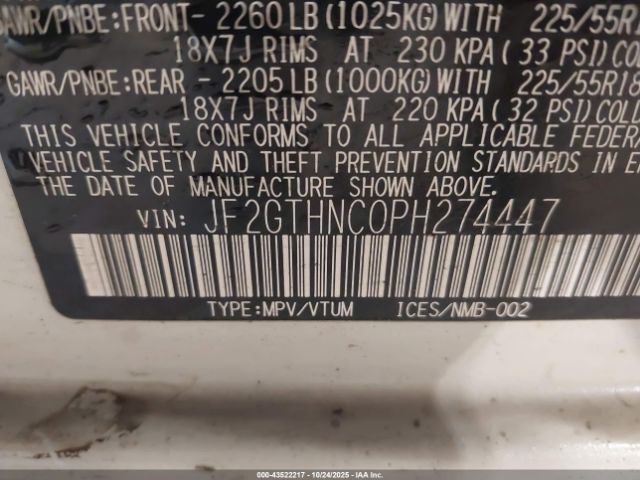 2023 SUBARU CROSSTREK JF2GTHNC0PH274447 Photo 8