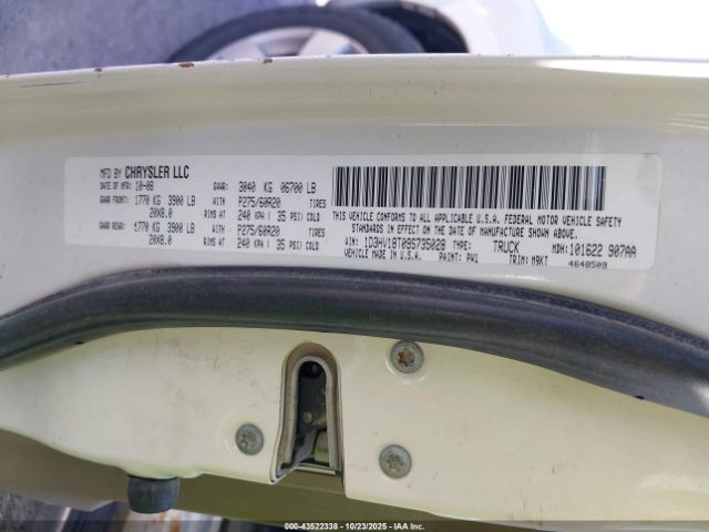 2009 DODGE RAM 1500 1D3HV18T09S735028 Photo 8