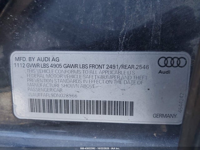 2013 AUDI A4 WAUFFAFL9DN028966 Photo 8