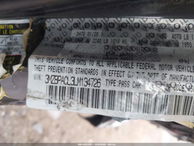 2020 MAZDA MAZDA3 3MZBPACL3LM134726 Photo 8