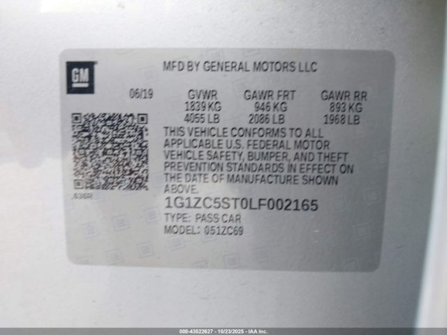 2020 CHEVROLET MALIBU 1G1ZC5ST0LF002165 Photo 8