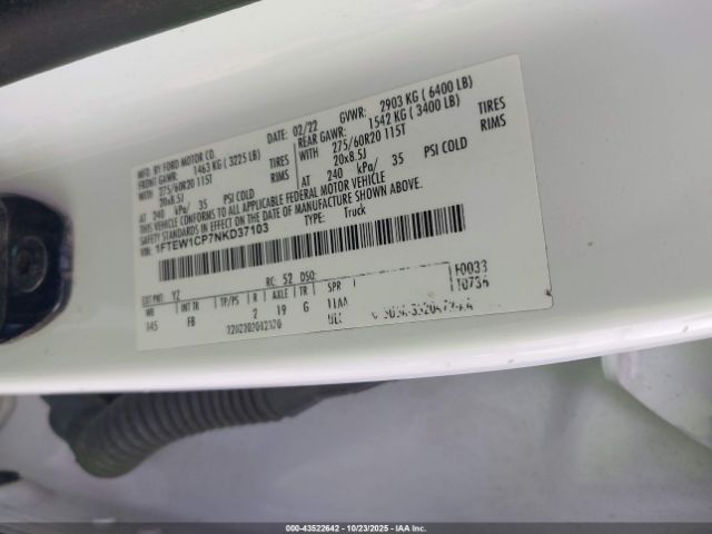 2022 FORD F-150 1FTEW1CP7NKD37103 Photo 8