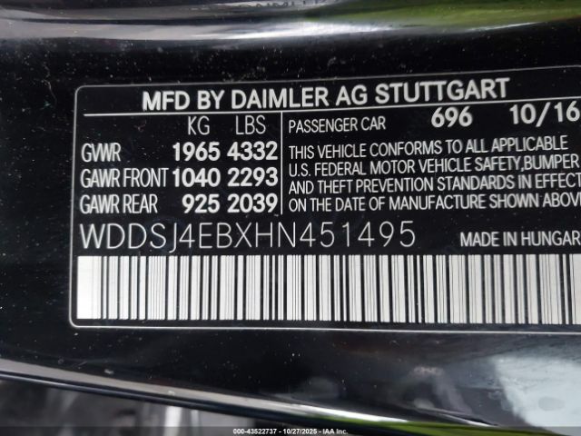 2017 MERCEDES-BENZ CLA 250 WDDSJ4EBXHN451495 Photo 8