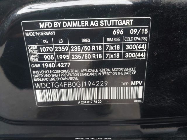 2016 MERCEDES-BENZ GLA 250 WDCTG4EB0GJ194229 Photo 8