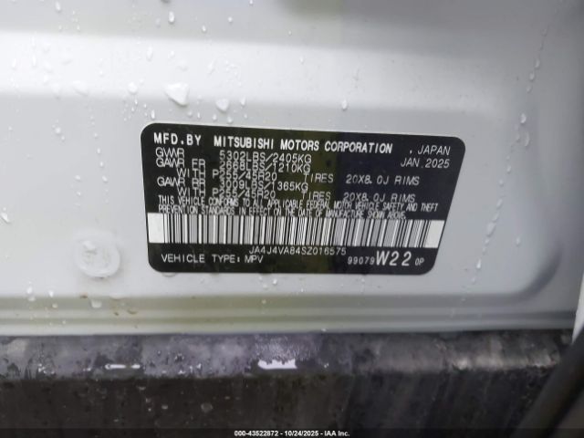 2025 MITSUBISHI OUTLANDER JA4J4VA84SZ016575 Photo 8