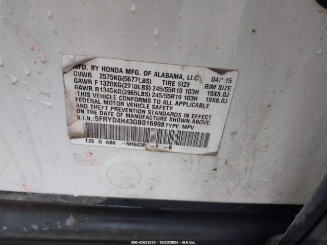2016 ACURA MDX 5FRYD4H43GB016998 Photo 8