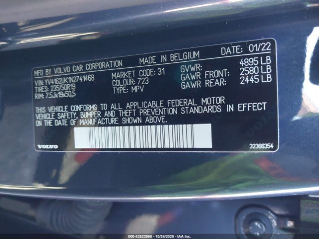 2022 VOLVO XC40 YV4162UK1N2741468 Photo 8