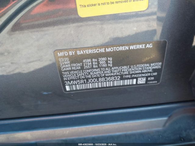 2020 BMW 330I 3MW5R1J00L8B36832 Photo 8