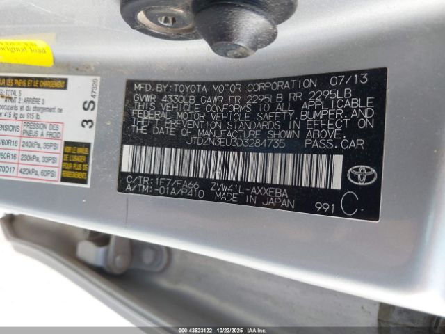 2013 TOYOTA PRIUS V JTDZN3EU3D3284735 Photo 8