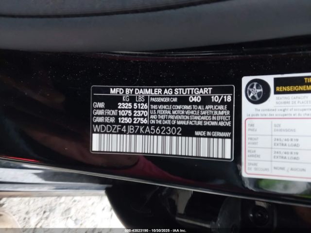 2019 MERCEDES-BENZ E 300 WDDZF4JB7KA562302 Photo 8