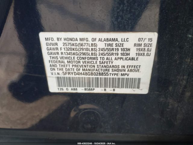 2016 ACURA MDX 5FRYD4H48GB028855 Photo 8