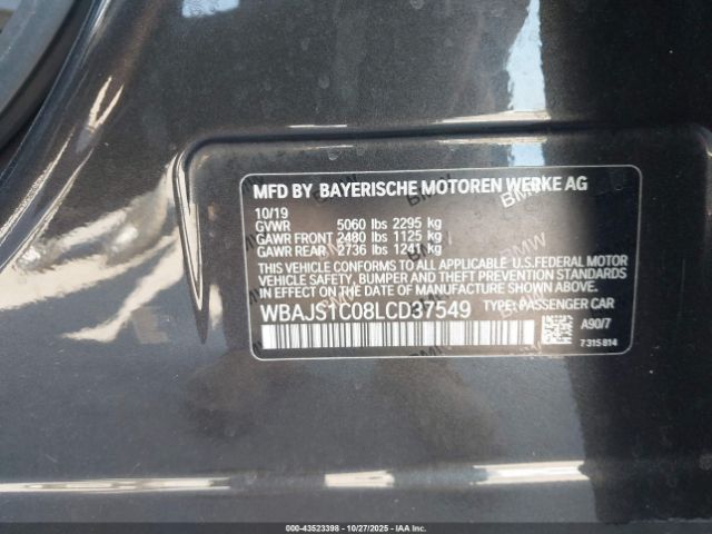 2020 BMW 540I WBAJS1C08LCD37549 Photo 8