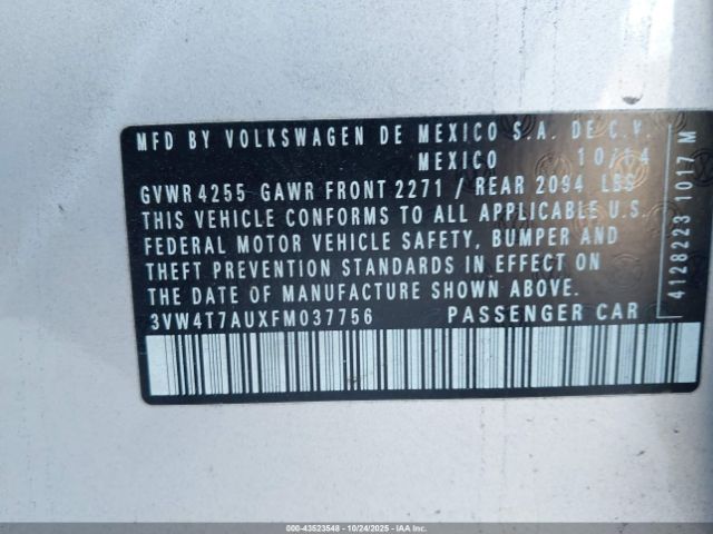 2015 VOLKSWAGEN GOLF GTI 3VW4T7AUXFM037756 Photo 8