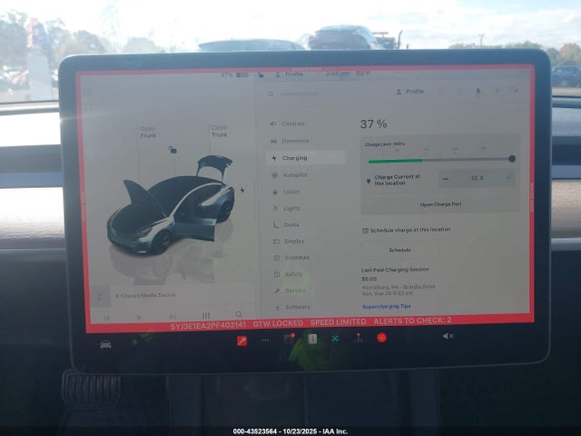 43523564 :رقم المزاد ، 5YJ3E1EA2PF403141 vin ، 2023 Tesla Model 3 Rear-wheel Drive مزاد بيع